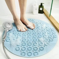 Order This New stunning round anti slip bathroom Shower Mat, Bathroom Non-Slip Floor Mat, Non-Slip Mat, Bath and Shower Mat, Toilet Anti-Fall Mat (Color : Light Blue)