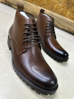 Dark Tan / Dark brown High Quality laced High cut leather Clarks boots / official boots Sizes 38-46