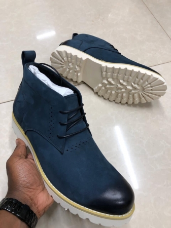 Navy blue lace up Pure leather Timberland Low boots size 39-45