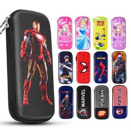 Cute Pencil Cases Iron Man Pencil Box, Captain America, Frozen, Hello kitty, Spiderman School for Boys Girls Gift