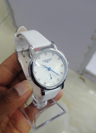 White Longines Classic Diamond Swiss Made Wrist Watch
