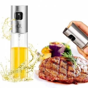 HZQDLN Oil Sprayer Dispenser Premium 304 Stainless Steel Grilling Olive Oil Glass Bottle 100ml capacity