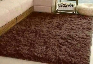 Brown Fluffy carpet 5 x 8 sq ft