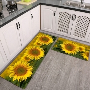 Sunflower 3D Kitchen Mats 2 piece Set