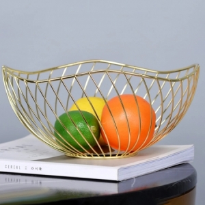 Durable and beautiful gold nordic fruit basket