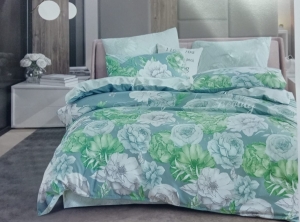 Green pure cotton duvet cover One bedsheet Four pillowcases(a Cover not duvet)