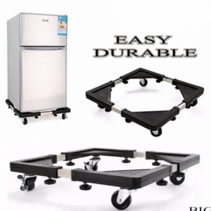 Durable Fridge or washing machine stand with lockable wheels