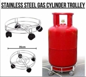 Quality stainless steel gas cylinder trolley