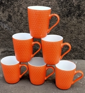6Pcs Coloured Ceramic Mugs