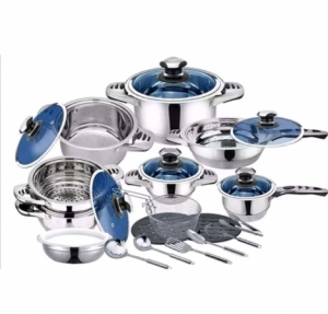 30 Pcs Stainless Steel Cookware Set Cooking Pots