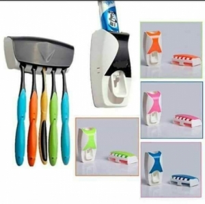 Automatic Toothpaste Dispenser and Toothbrush Holder