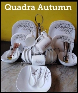Autumn Quadra Square Dinner set 39+6pc Spoons free