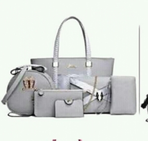 Generic Grey 6 In 1 Ladies Handbags