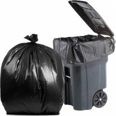 Black Garbage Trash Bags 50 Pieces Set 