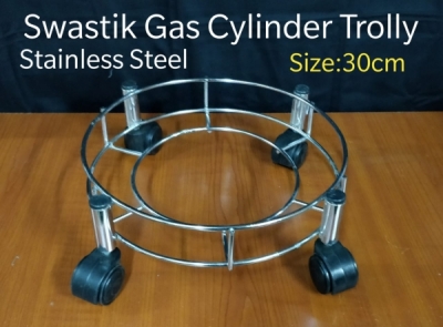 Stainless steel gas cylinder trolley