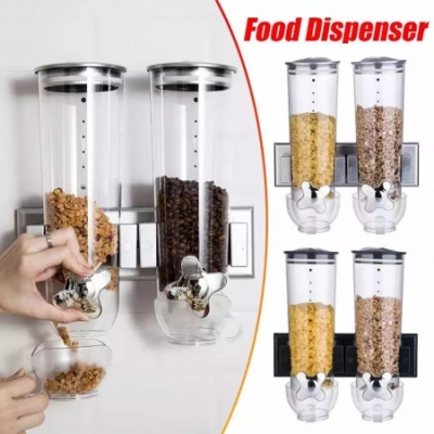 3L Kitchen Wall-mounted double cereals dispenser