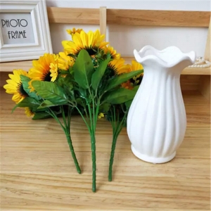 White ceramic flower vase
