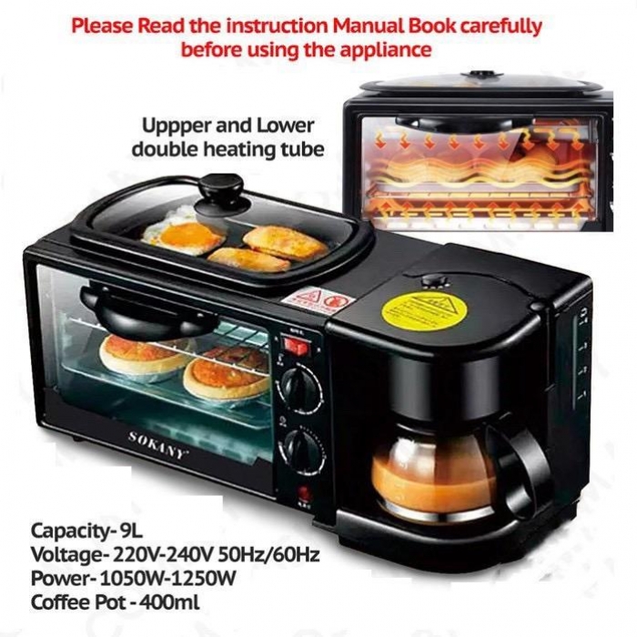 Breakfast Sandwich Maker 3 in 1 Breakfast Oven - China Machine with Toast  Oven Pot and 3-in-1 Breakfast Maker price