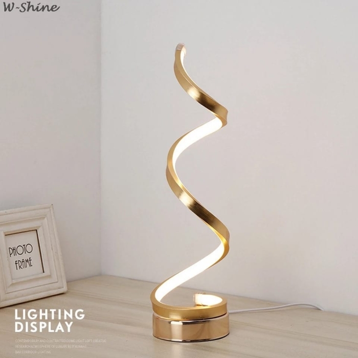 LED Spiral Decorative Table Lamp Shade
