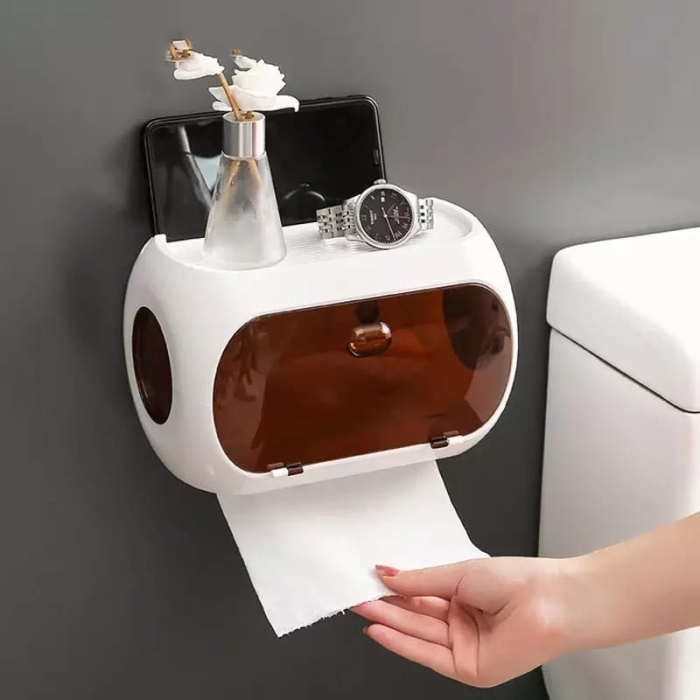 Wall-mounted Non-porous toilet paper holder