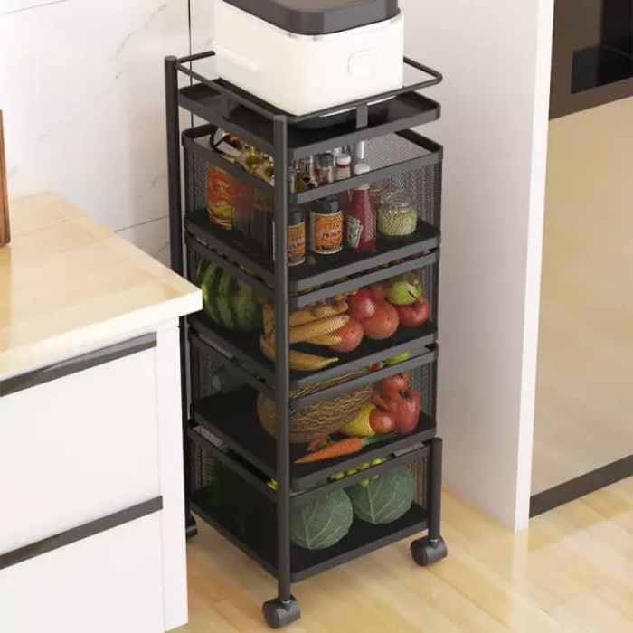 4 tier square vegetable rotating rack