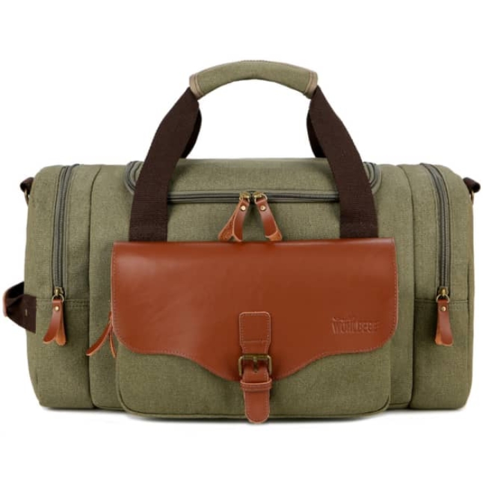 POLSTA leather bag /Gentlemen women business leisure travel bag Single pocket