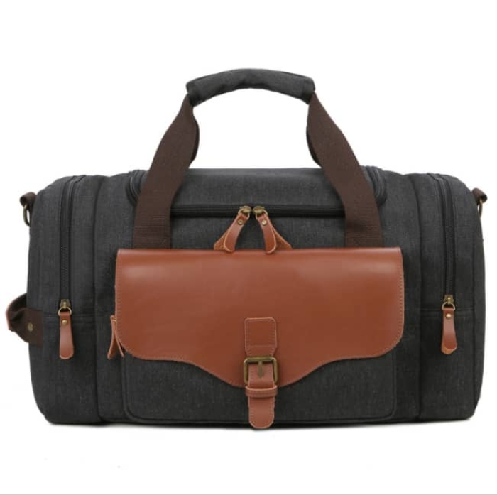 POLSTA leather bag /Unisex business leisure travel bag..Single pocket