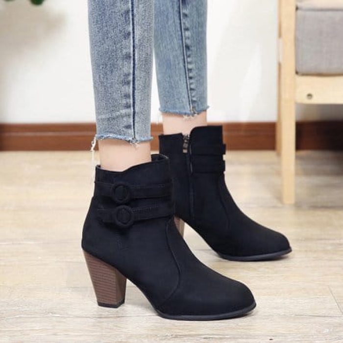 precious high heel black  fancy boots 