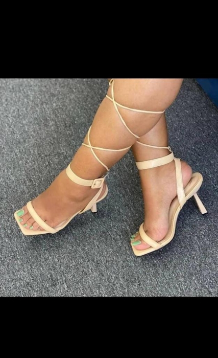 nice creamy  Fashion Classy Strap Heels