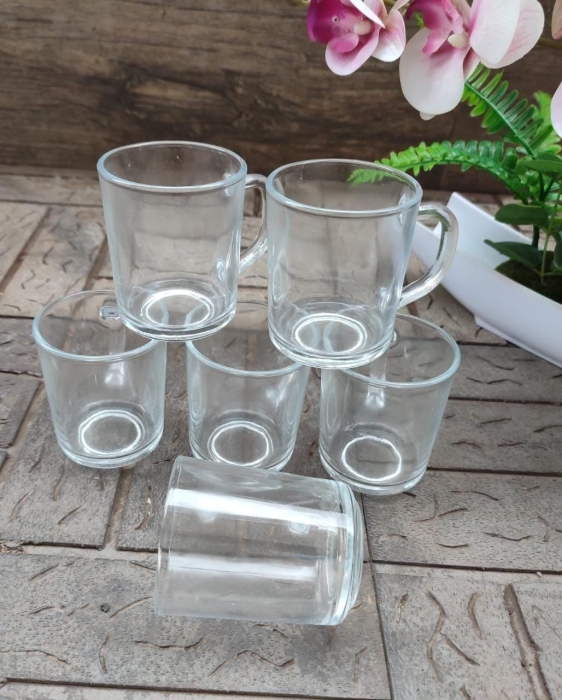 transparent  quality glass mugs of  6 set