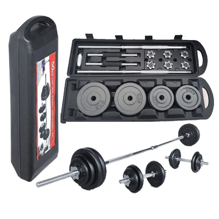 50kgs dumbbell set with a portable case