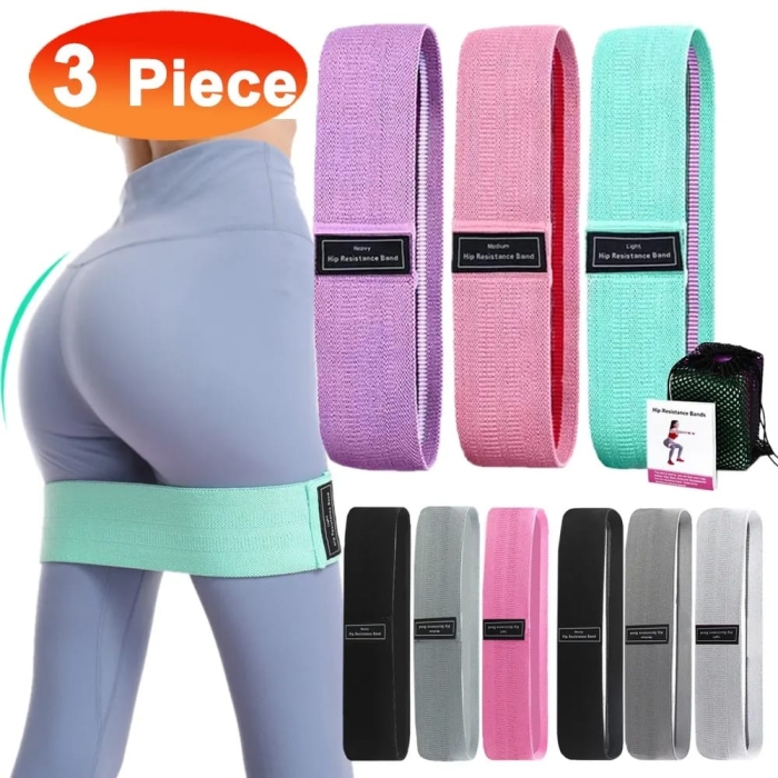 3pcs Booty Bands Fabric Resistance Glute Bands   For Legs And booty booty bands/fabric resistance   glute bands for legs,waist and body