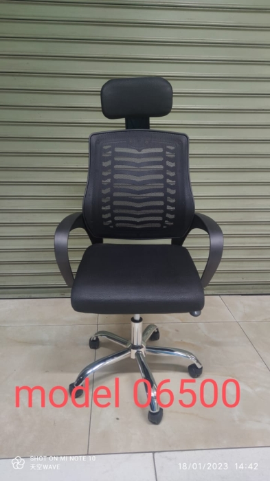 Model 06500 Mesh Orthopedic Rikeys Ergonomic Office Chair with 3 Way Armrests Lumbar Support and Adjustable Headrest High Back Tilt Function Black