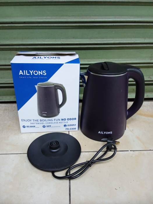 AILYONS 360 degrees swivel cordless kettle Cordless Electric Kettle 1.8 Liter No order Safe Durable Kettle