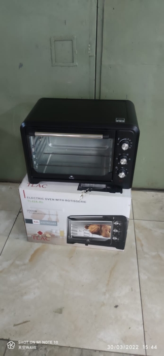 TLAC 42l Electric Oven TL 42A-RL Electric oven with rotisserie  Adjustable thermostats from 100 degrees c TD 250 degrees 