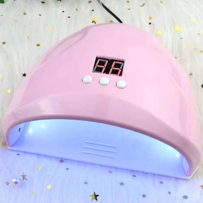 Portable Pink Nail Dryer Machine UV LED Lamp 30/60/90s