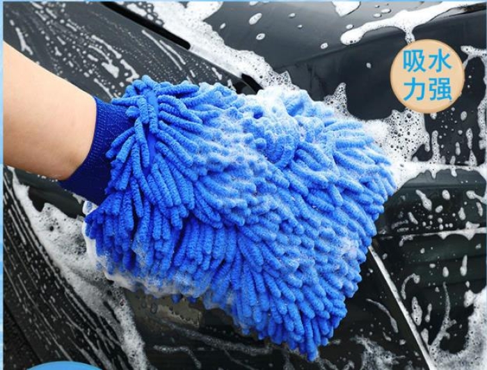 Schneespitze 3 Pieces Chenille Car Cleaning Mitt,Car Wash Mitt,Microfiber Cleaning Gloves for Kitchen And Car Cleaning
