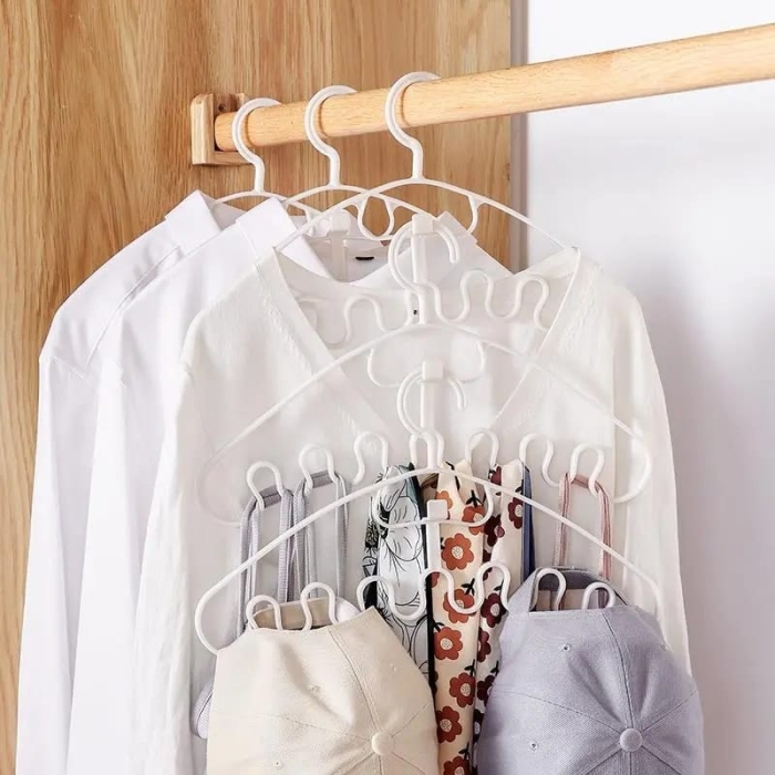 Order New 10 Pcs Waves Hangers Support Drying Rack Multifunction Plastic