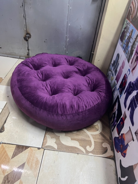 Purple Very comfortable and cozy Generic Round Floor Pillows Size (L x W x H cm): 34 inches ×8 inches Weight (kg): 3.23
