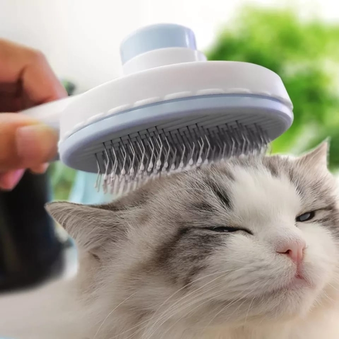 FURBULOUS cat Grooming Slicker Brush for Kitten Rabbit Massage Removes Mats, Tangles and Loose Fur. Cat Brush for Long or Short Haired Cats, Cat Brushes for Indoor Cats