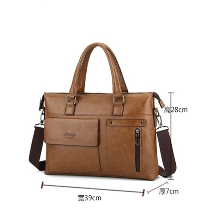 Order New Men Business Briefcase PU Leather Shoulder Bags For 13 Inch Laptop Bag Big Travel Handbag 6013，Leather Messenger Bag,Brown,36x5x29cm,Gigh End4