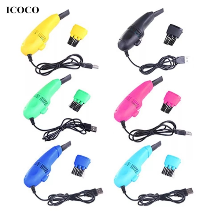 Mini USB Vacuum Cleaner Keyboard Computer Vacuum Cleaner with USB Cord,  Brush and Nozzle Head for Car, Home and Office