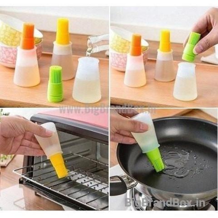Order this amazing Easy to use Silicone Cooking Oil Bottle with Basting Brush by Bharat Trade Corporation