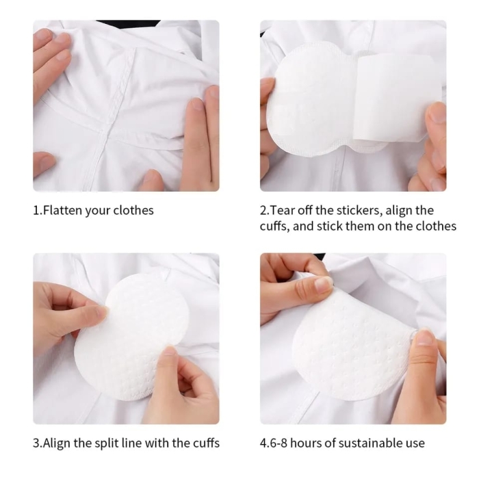 Underarm Sweat Pads,Aoeoun Armpit Sweat Pads for Women and Men [100  Packs],Premium Sweat Shield Fight Hyperhidrosis,Disposable Underarm Pads  for