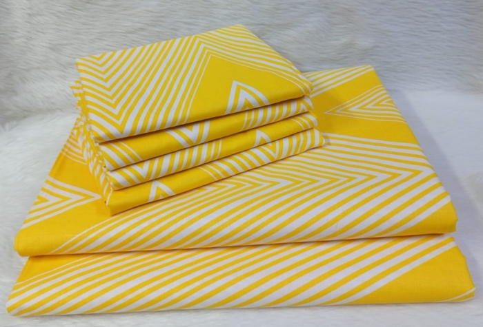 order this amazing 7*8  zig zag bedsheets cotton  with 4 pillowcases 