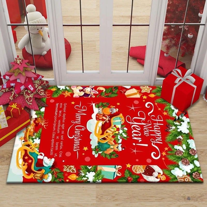 Super Value for Christmas Decoration 2023 Santa Claus Outdoor Front Door Decorative Mat Size 50*80cms