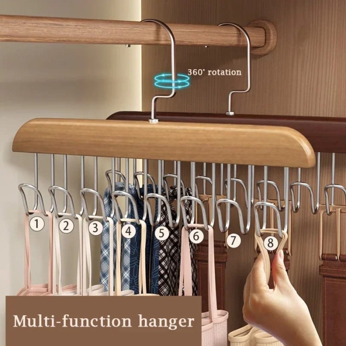 Wooden 8 hooks hangers/multifunctional hangers
