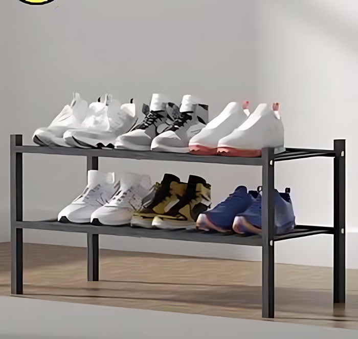 2 layer Metallic shoe rack/organizer capacity 8 shoes