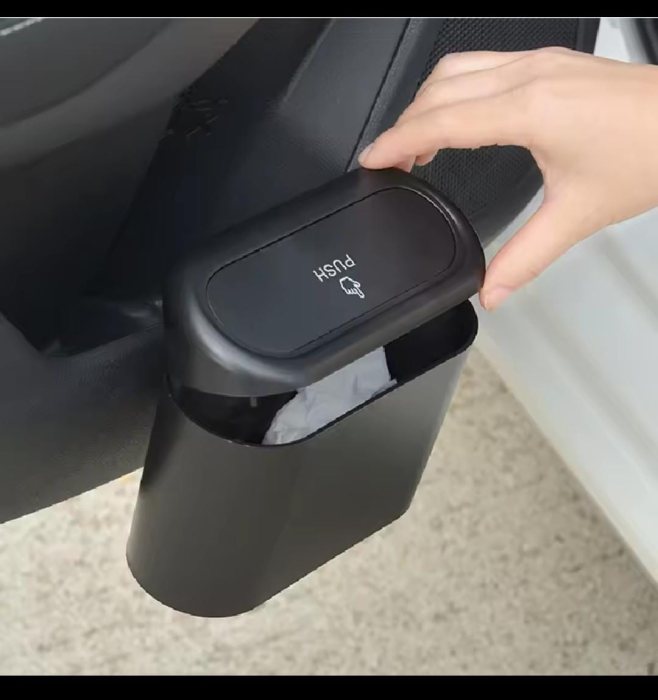 RIC-2OAs Car dustbin Car Door Seat Clip Stand Holder Organizer With Lid Trash Can Accessories