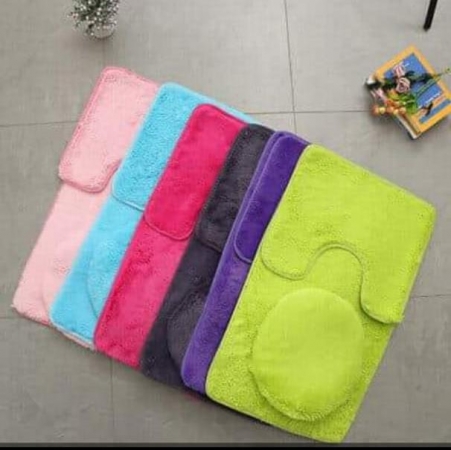 3 pieces non-slip suction bathroom mats-Rag mats